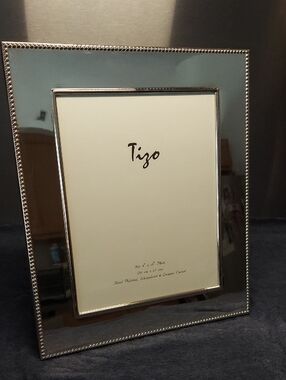 Tizo Classic Silverplated Beaded Photo Frame - Elegant Accent for Home